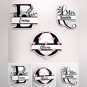 Custom Name Magnets | Personalized Initial Fridge Magnet